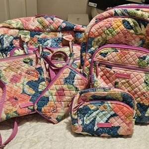 Floral Quilted Women's Bag Set 6 Pieces